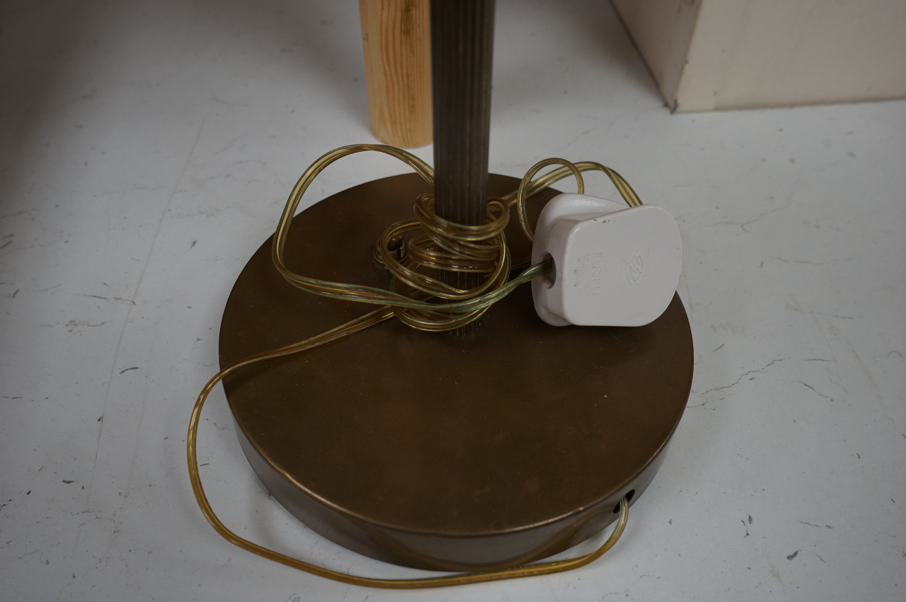 A 1920’s bankers desk lamp, 43cm high. Condition - fair, untested
